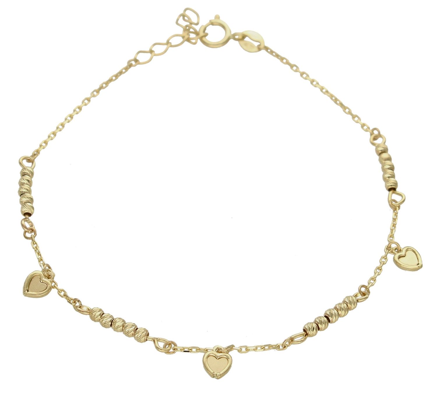 Bransoletka złota 333 celebrytka z elementami wiszącymi  BR 6831 333. Złota bransoletka damska. Złota bransoletka o nowoczesnym wzorze. Ozdobne łączenie. Złota bransoletka idealna na prezent. Bransoletka złota dla każdej kob.jpg